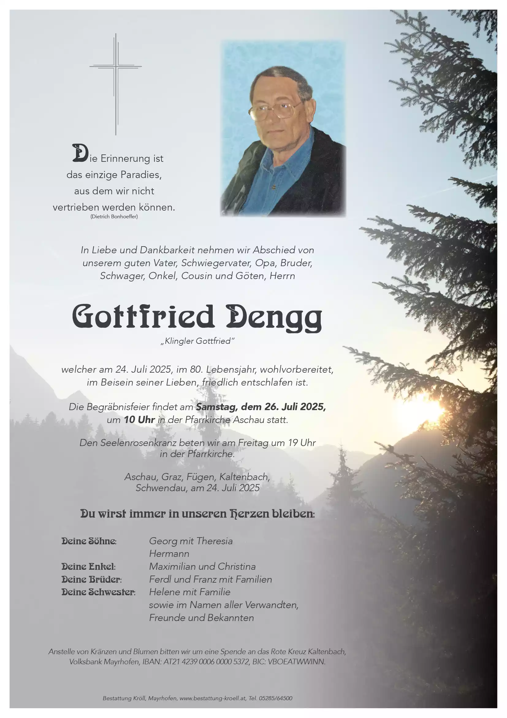 Parte von Gottfried Dengg